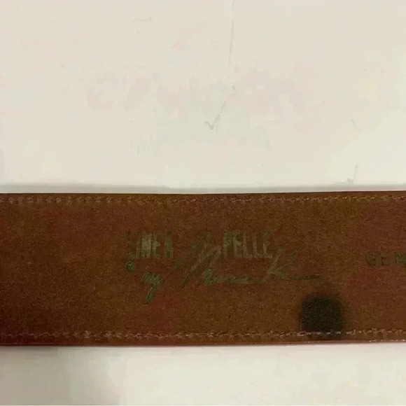 Linea Pelle Genuine Leather Brown Belt Size Medium - Picture 5 of 7
